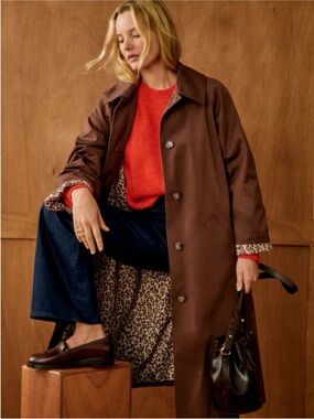 Sezane Clyde Brown Trench size 32  XS